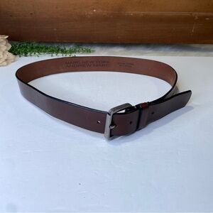 Marc Andrews New York Brown Smooth Leather Belt Size 36